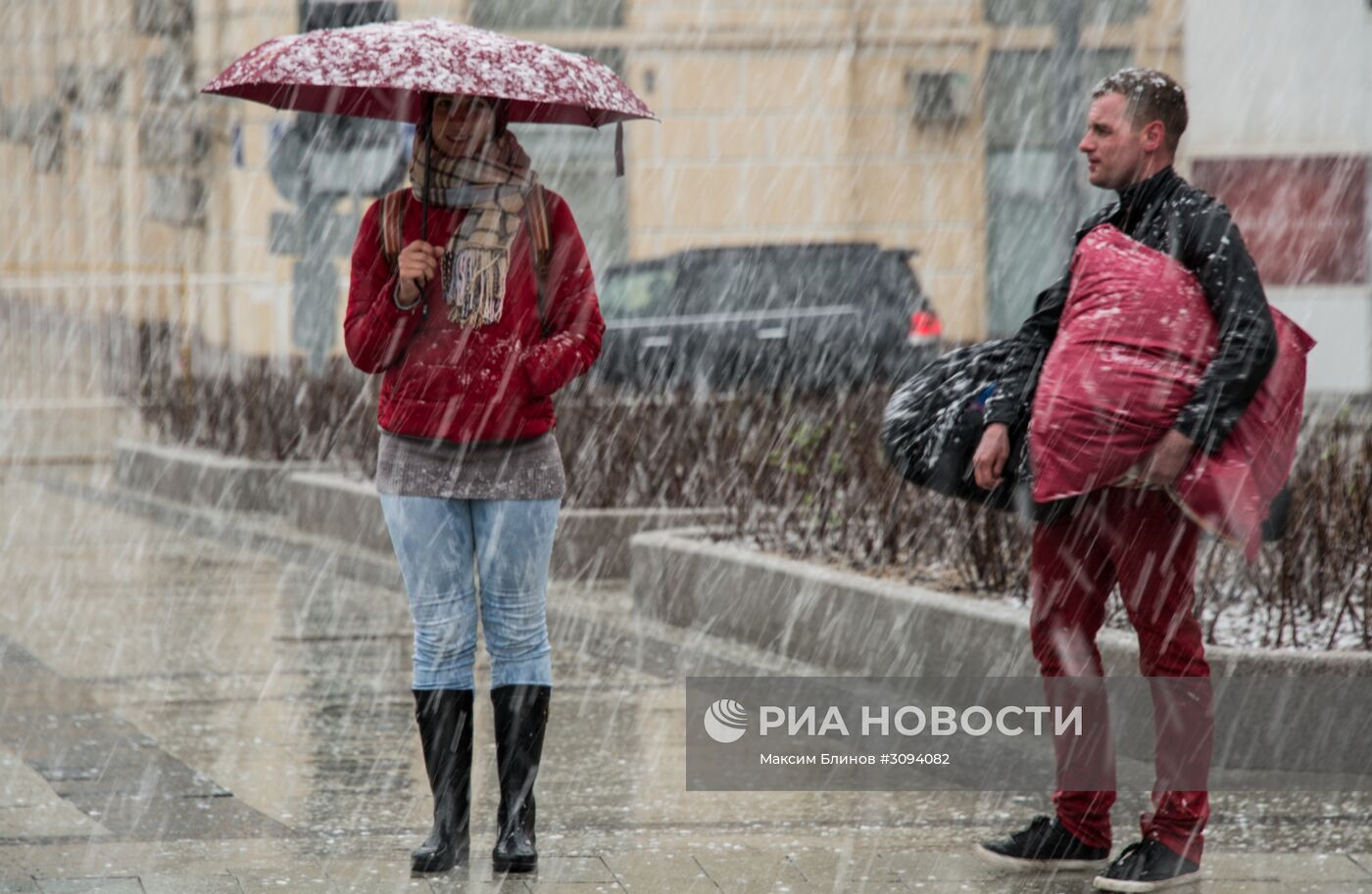 Майский снегопад в Москве