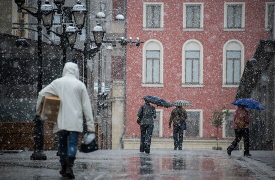 Майский снегопад в Москве