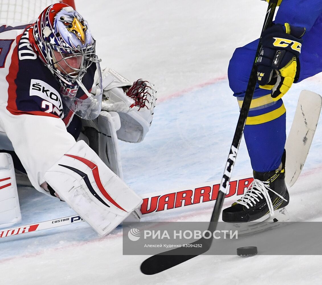 Хоккей. Чемпионат мира. Матч США - Швеция