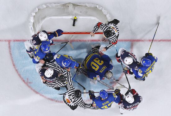 Хоккей. Чемпионат мира. Матч США - Швеция