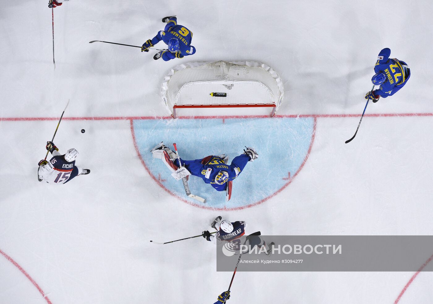 Хоккей. Чемпионат мира. Матч США - Швеция