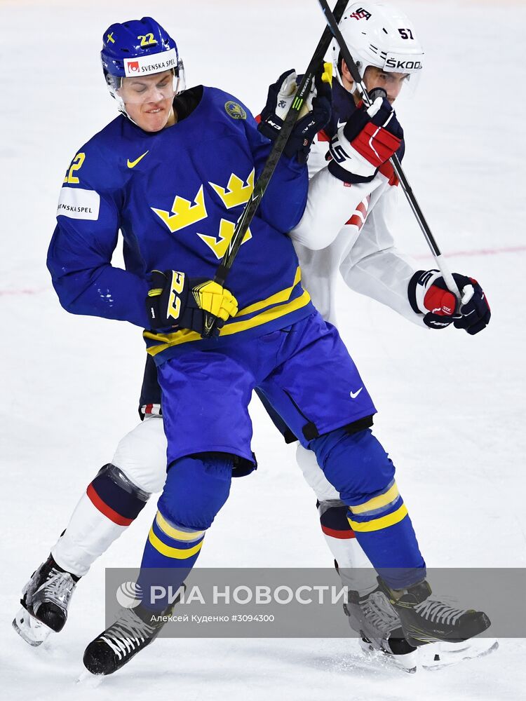 Хоккей. Чемпионат мира. Матч США - Швеция