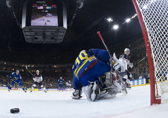 Хоккей. Чемпионат мира. Матч США - Швеция