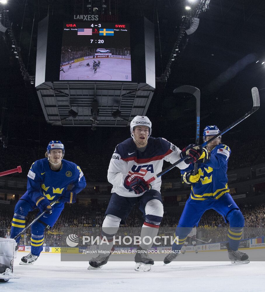Хоккей. Чемпионат мира. Матч США - Швеция