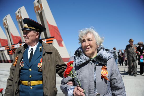 Празднование Дня Победы в городах России