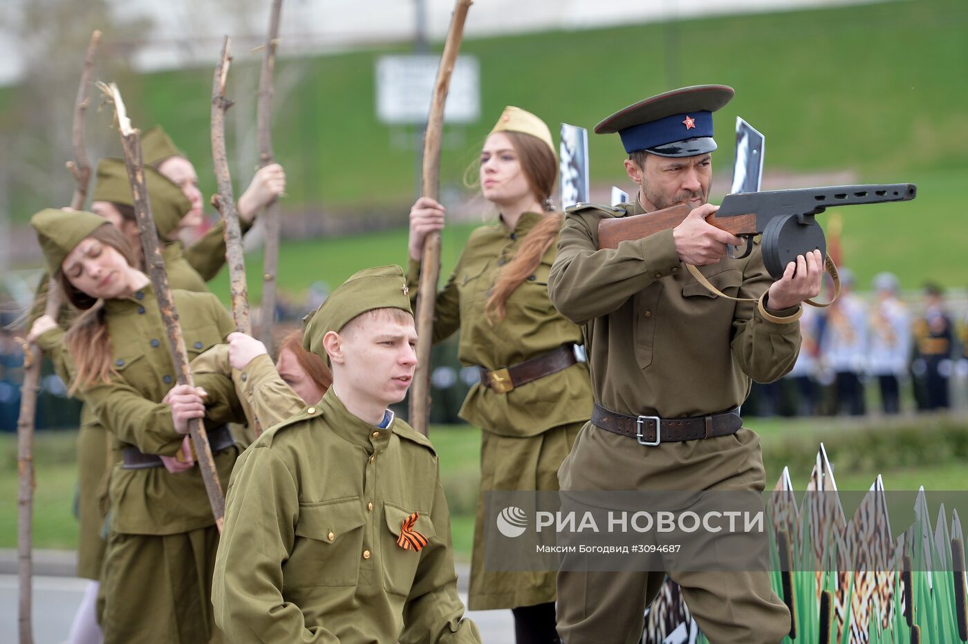 Празднование Дня Победы в городах России