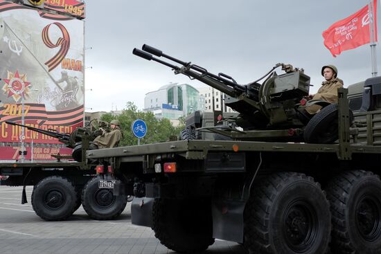 Военный парад, посвященный 72-й годовщине Победы, в городах России