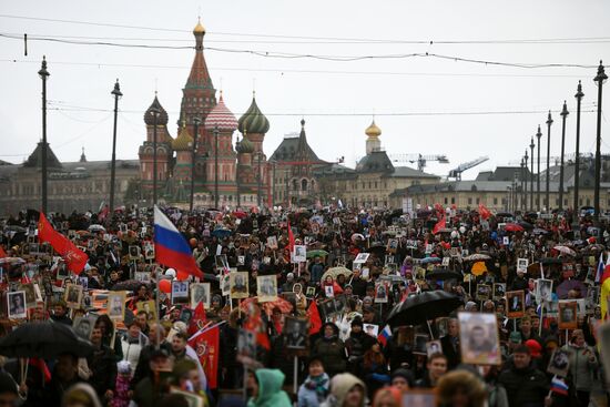 Акция "Бессмертный полк" в Москве