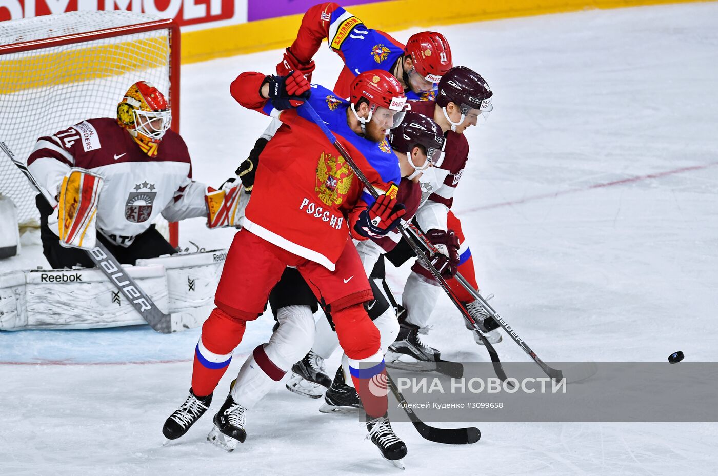 Хоккей. Чемпионат мира. Матч Россия - Латвия