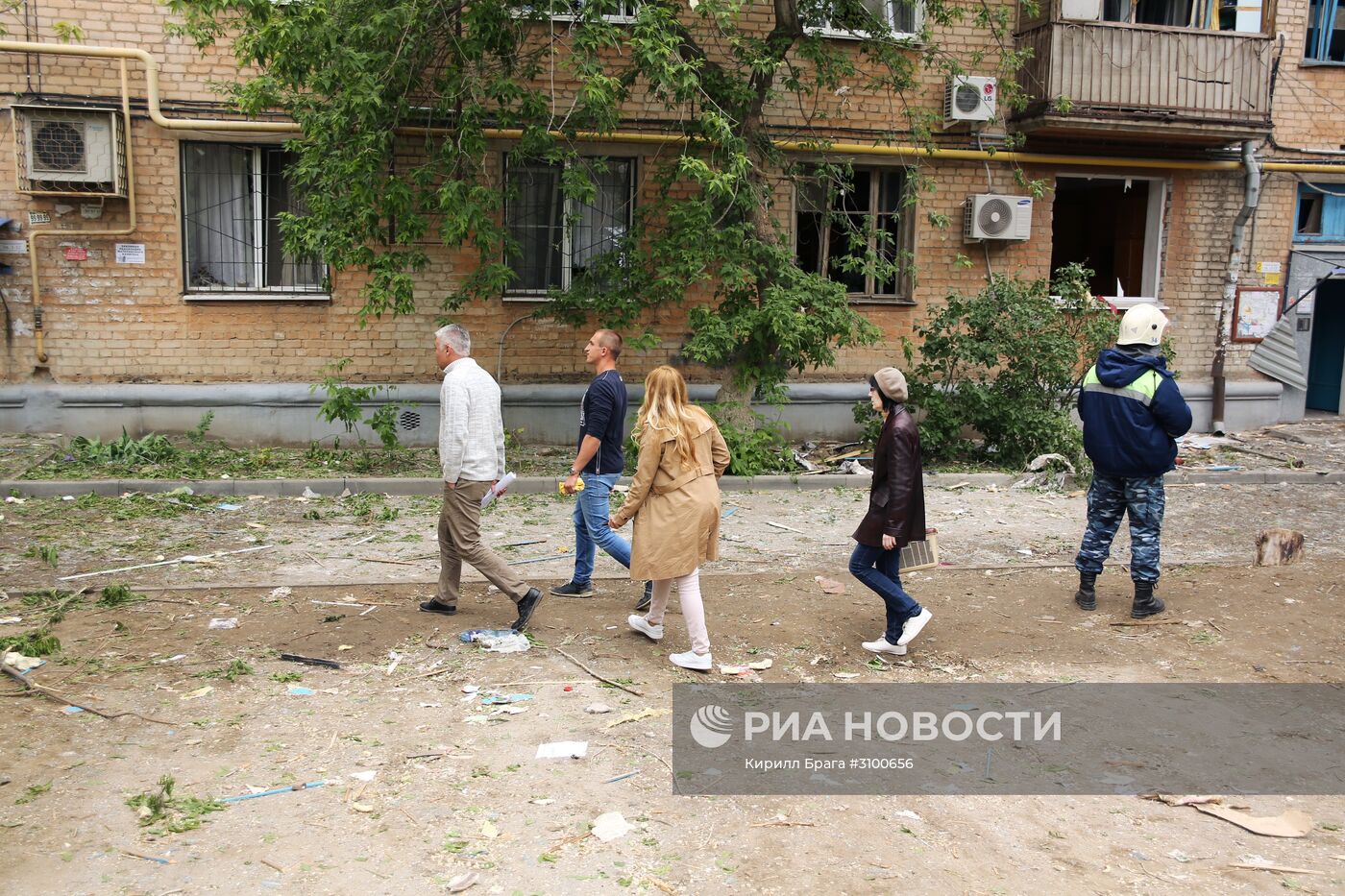 Ликвидация последствий взрыва газа в Волгограде