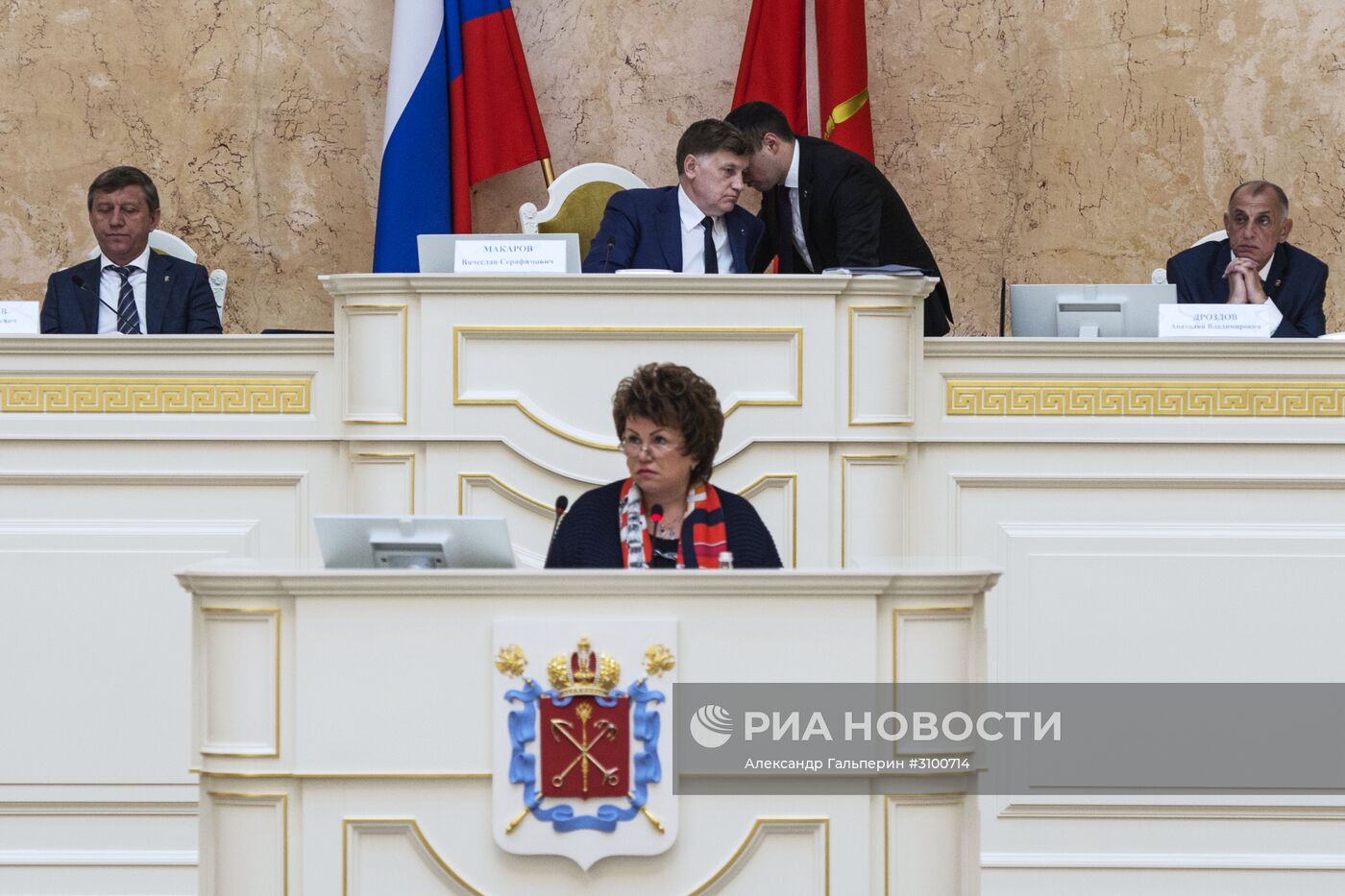 Заседание городского Законодательного собрания в Санкт-Петербурге