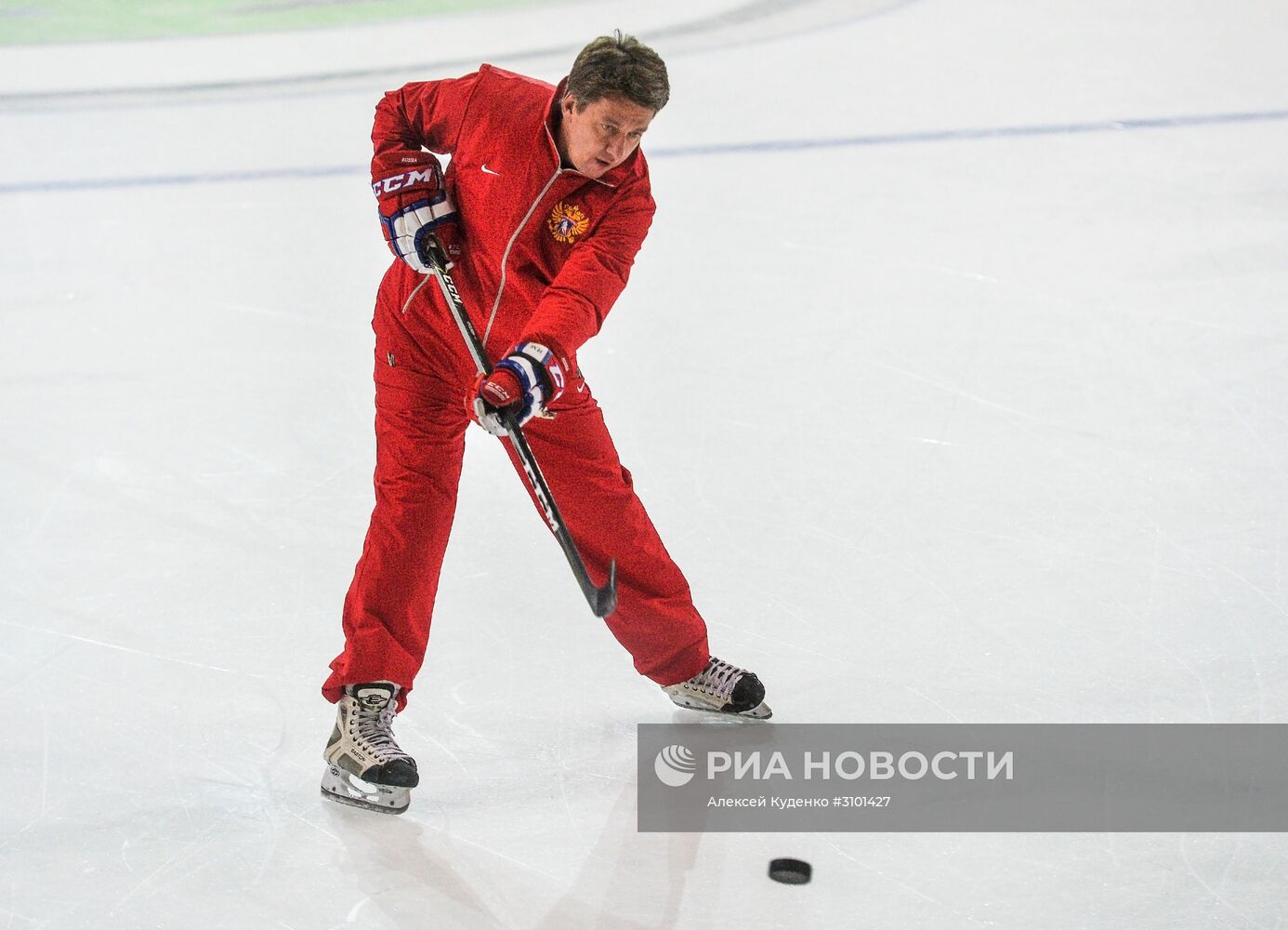 Хоккей. Чемпионат мира. Тренировка сборной России