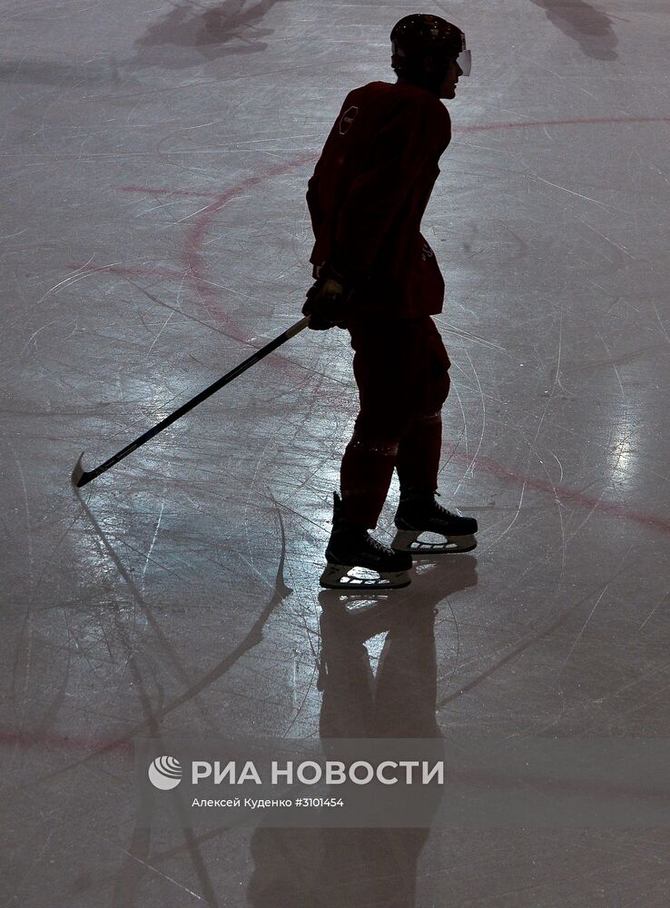 Хоккей. Чемпионат мира. Тренировка сборной России