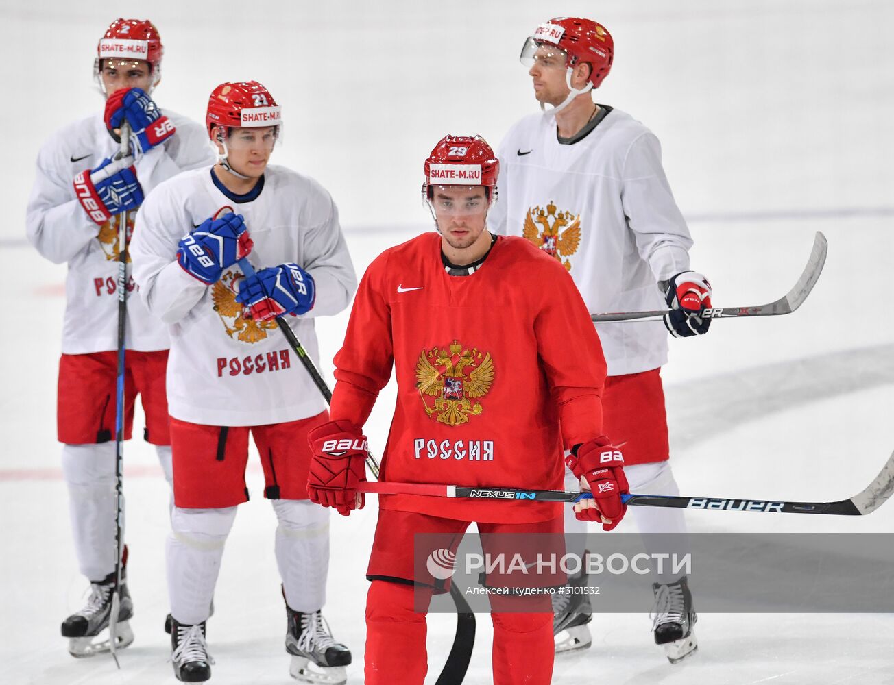 Хоккей. Чемпионат мира. Тренировка сборной России