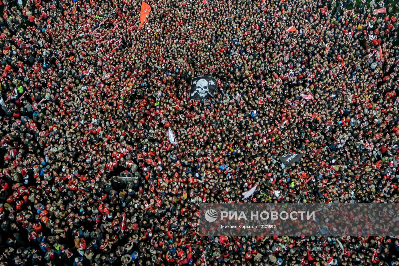 Празднование чемпионства ФК "Спартак"