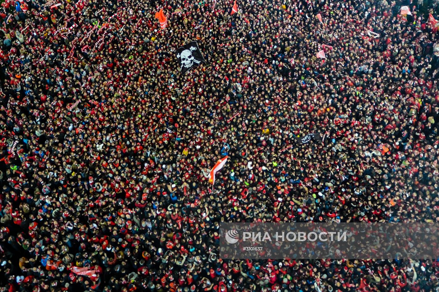 Празднование чемпионства ФК "Спартак"