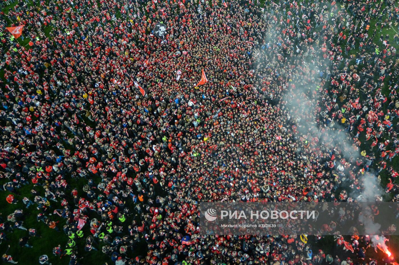 Празднование чемпионства ФК "Спартак"