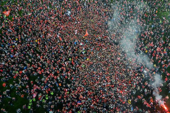 Празднование чемпионства ФК "Спартак"