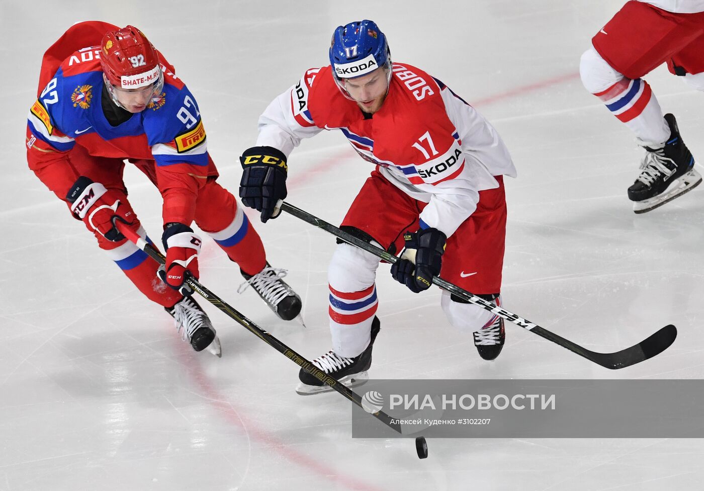 Хоккей. Чемпионат мира. Матч Россия - Чехия