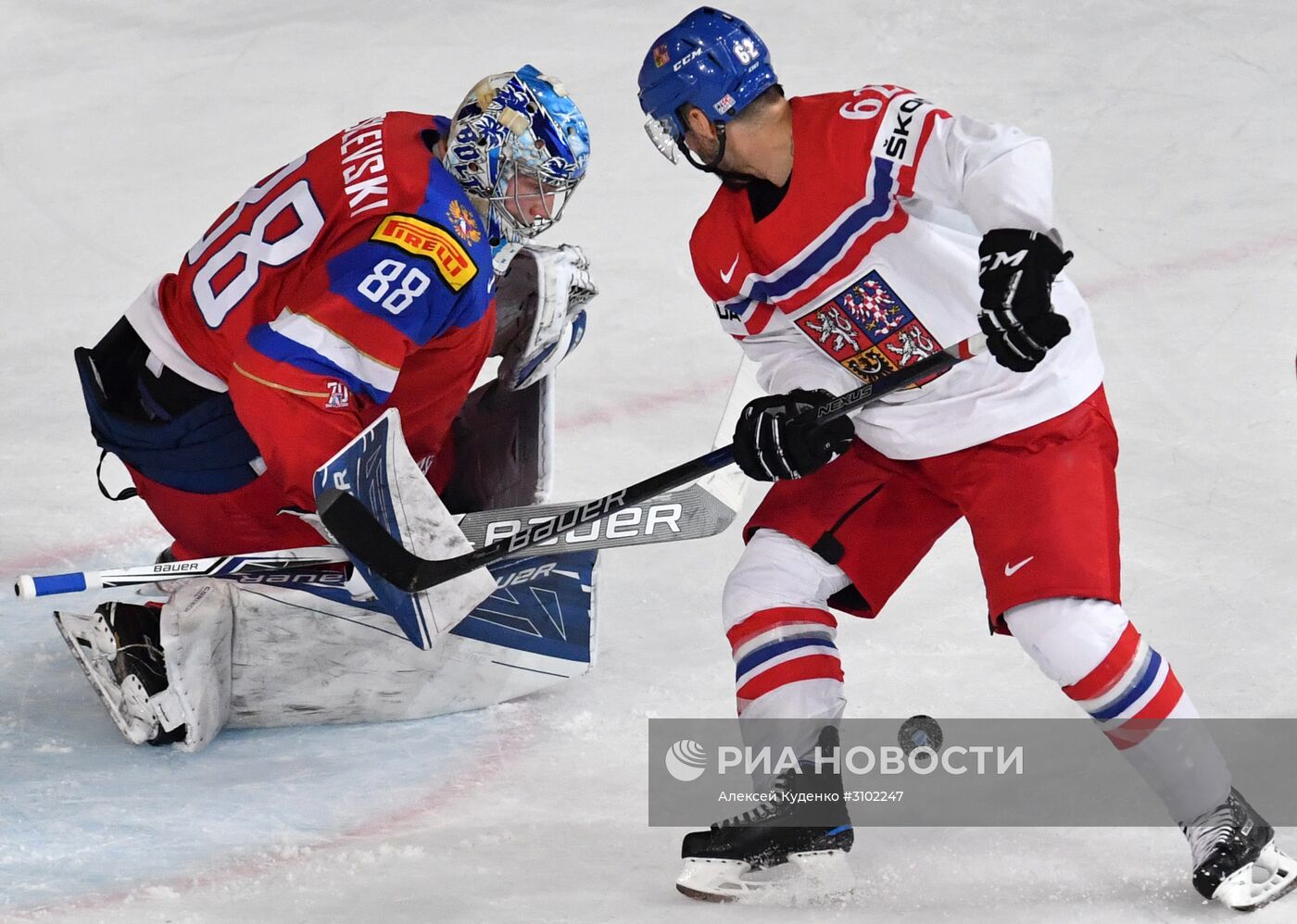 Хоккей. Чемпионат мира. Матч Россия - Чехия
