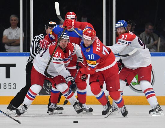 Хоккей. Чемпионат мира. Матч Россия - Чехия