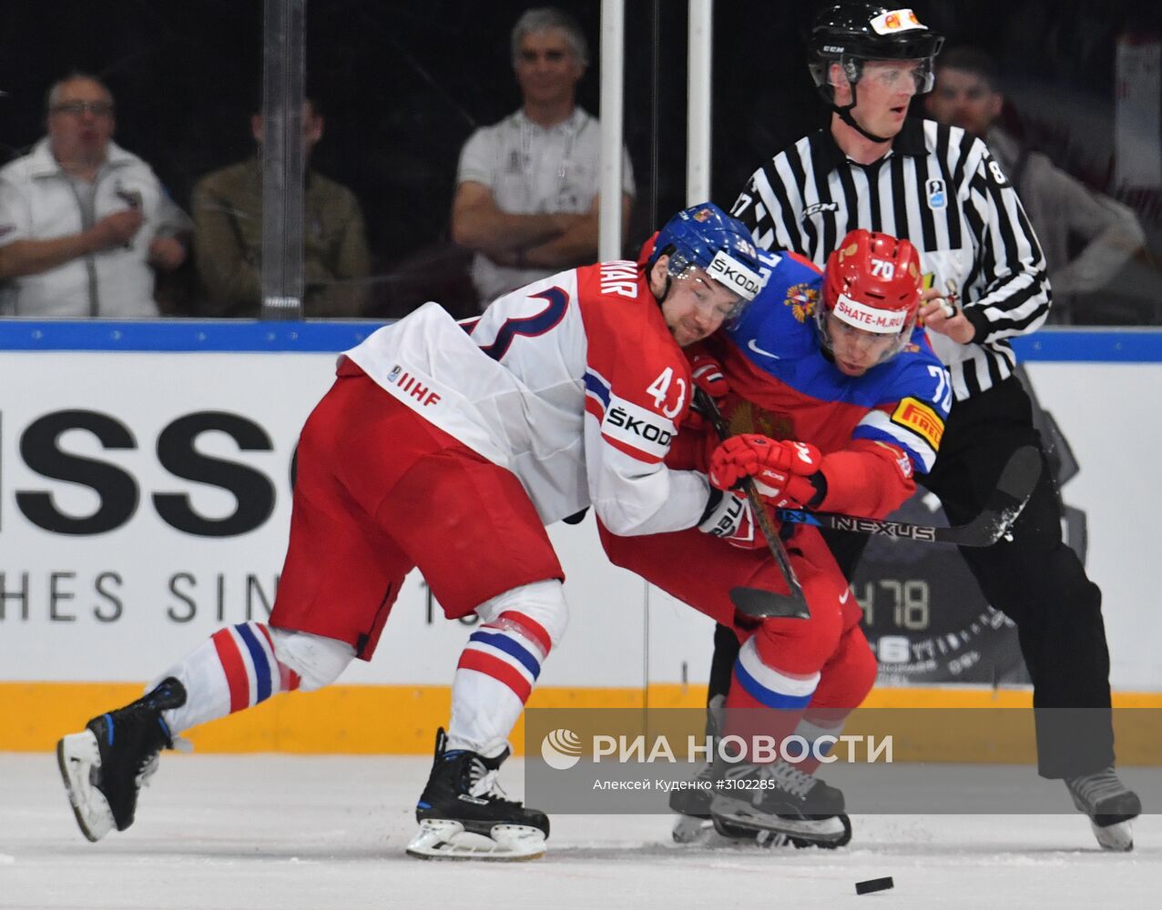 Хоккей. Чемпионат мира. Матч Россия - Чехия