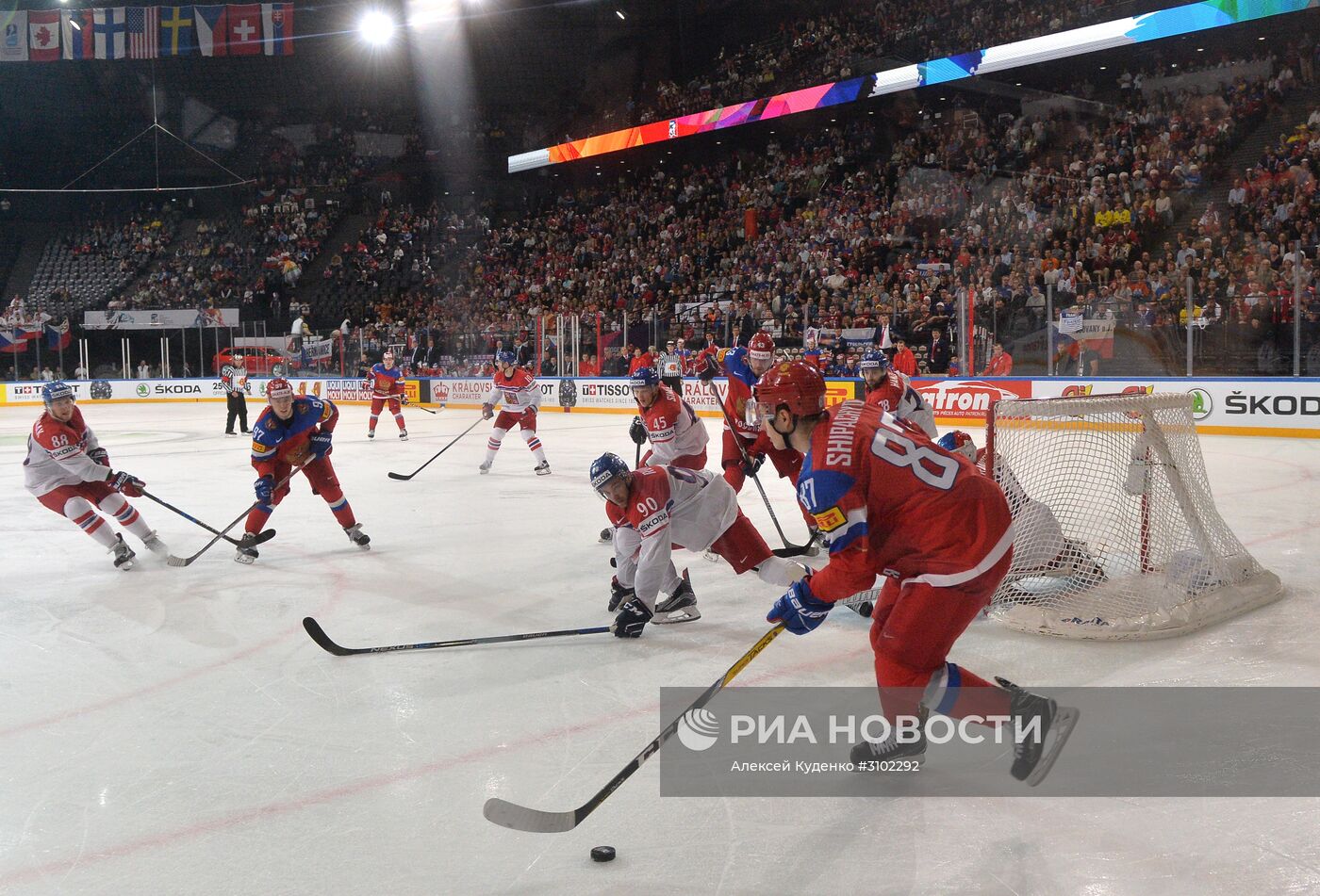 Хоккей. Чемпионат мира. Матч Россия - Чехия