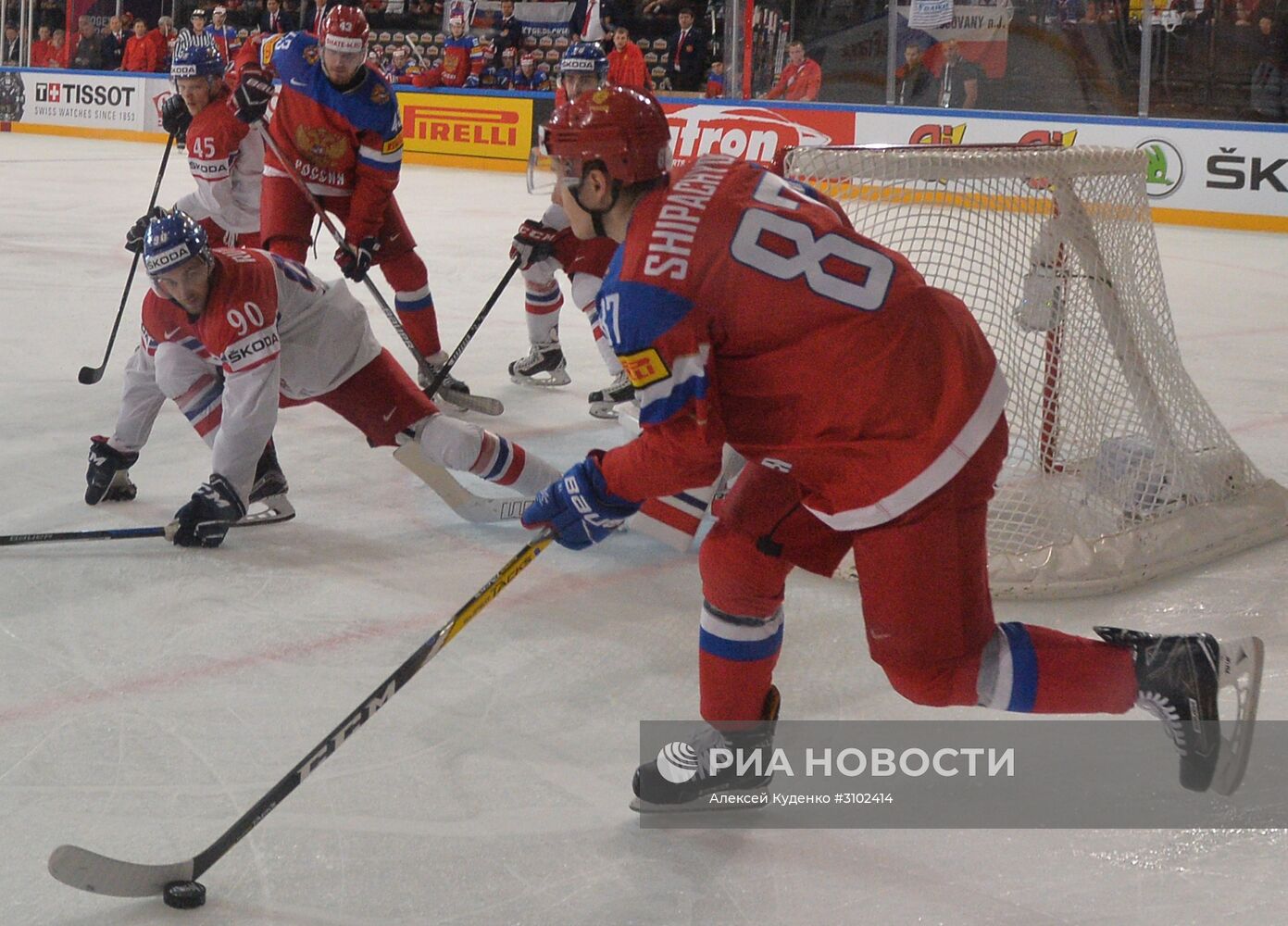 Хоккей. Чемпионат мира. Матч Россия - Чехия