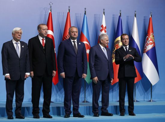 Премьер-министр РФ Д. Медведев на саммите ОЧЭС в Стамбуле