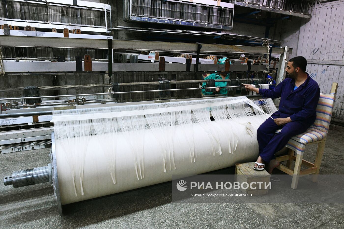 Завод по изготовлению текстиля в южном пригороде Дамаска