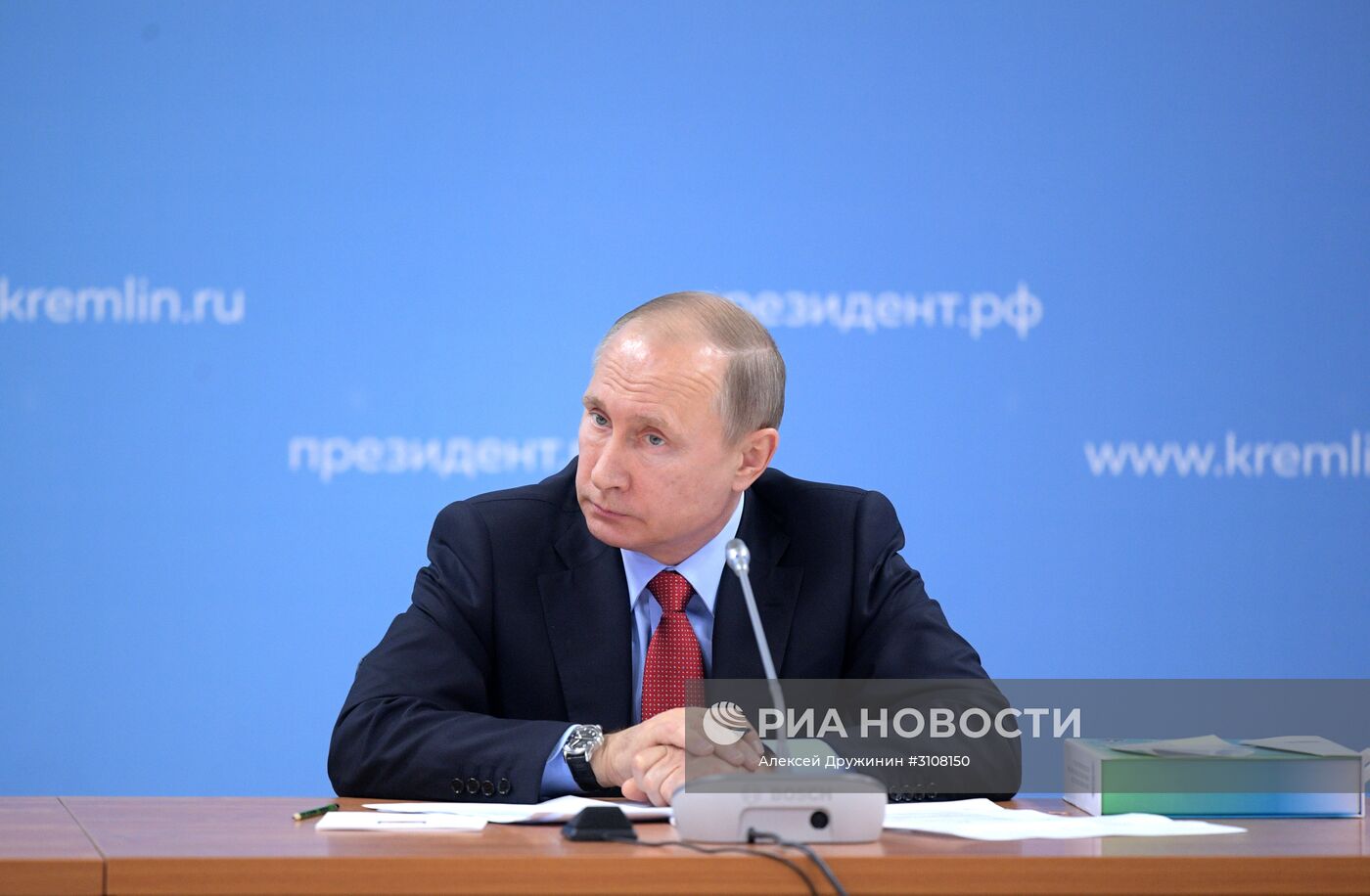 Рабочая поездка президента РФ В. Путина в Краснодарский край