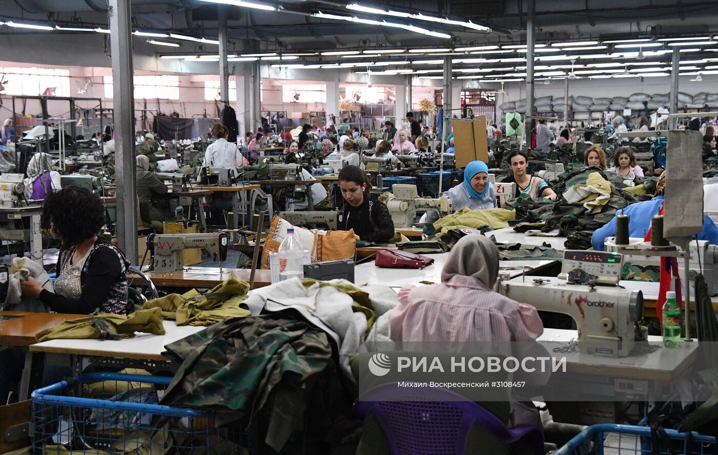 Швейная фабрика в пригороде Дамаска