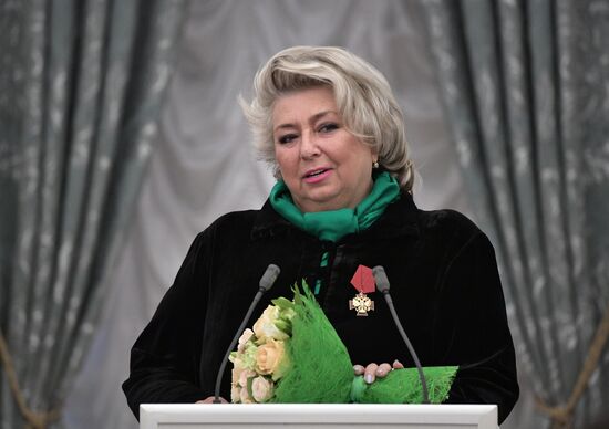 Церемония вручения государственных наград президентом РФ В. Путиным в Кремле