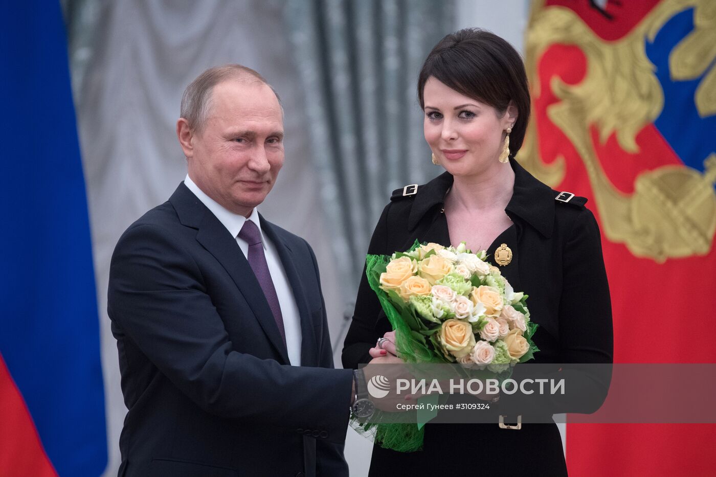 Церемония вручения государственных наград президентом РФ В. Путиным в Кремле