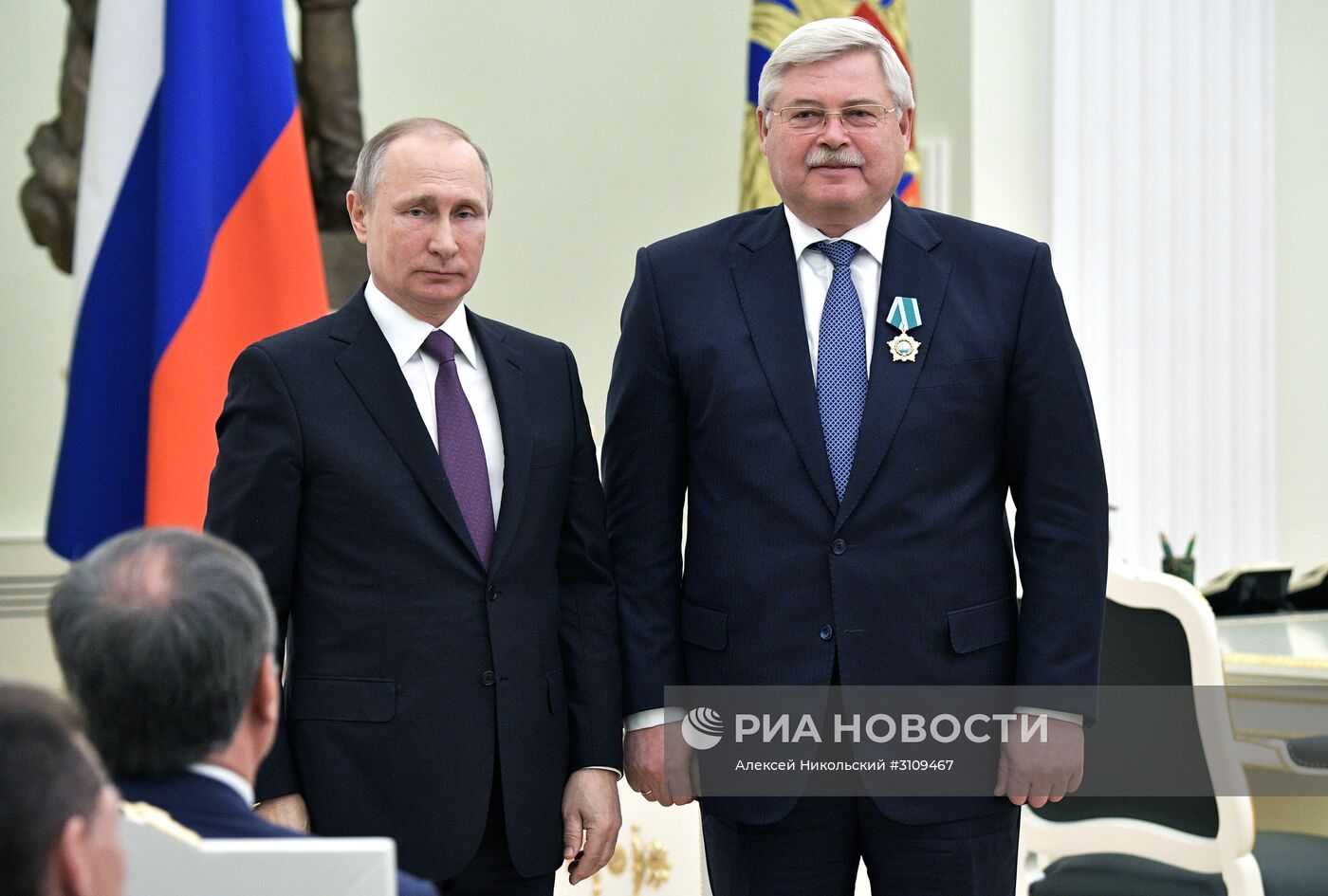 Церемония вручения государственных наград президентом РФ В. Путиным в Кремле