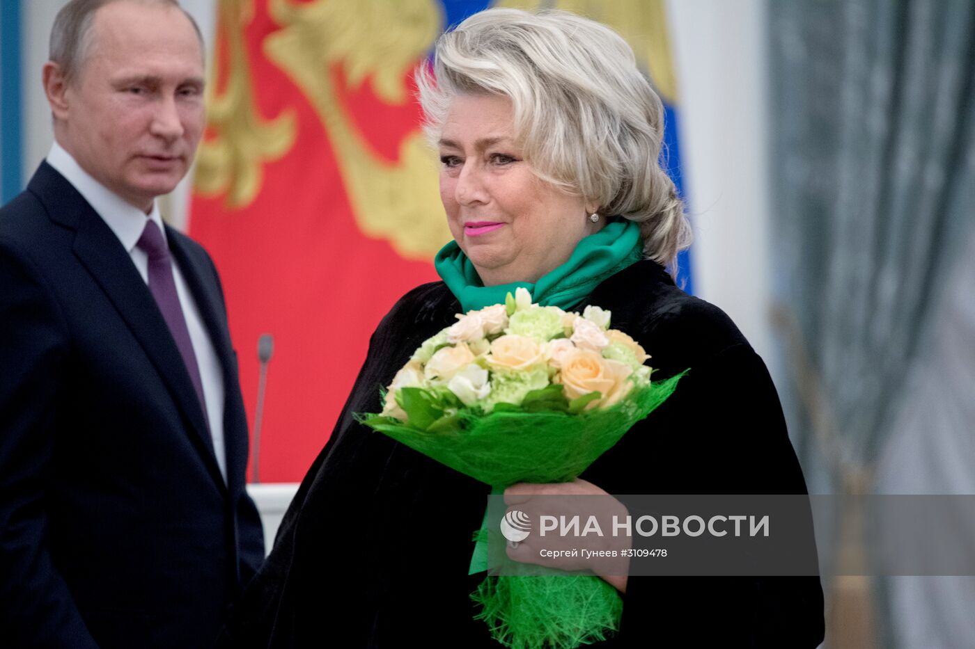 Церемония вручения государственных наград президентом РФ В. Путиным в Кремле