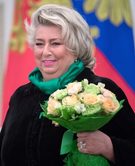 Церемония вручения государственных наград президентом РФ В. Путиным в Кремле