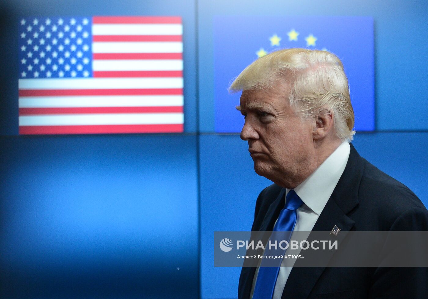 Президент США Дональд Трамп встретился с лидерами ЕС в Брюсселе