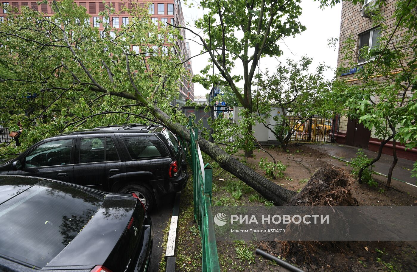 Последствия урагана в Москве