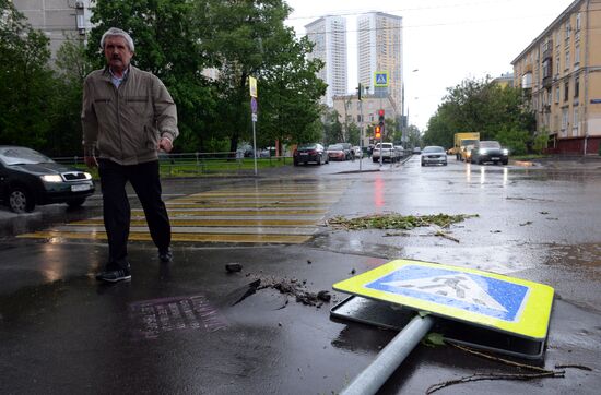 Последствия урагана в Москве