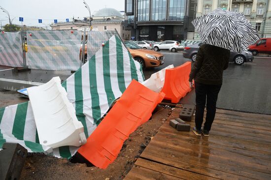 Последствия урагана в Москве