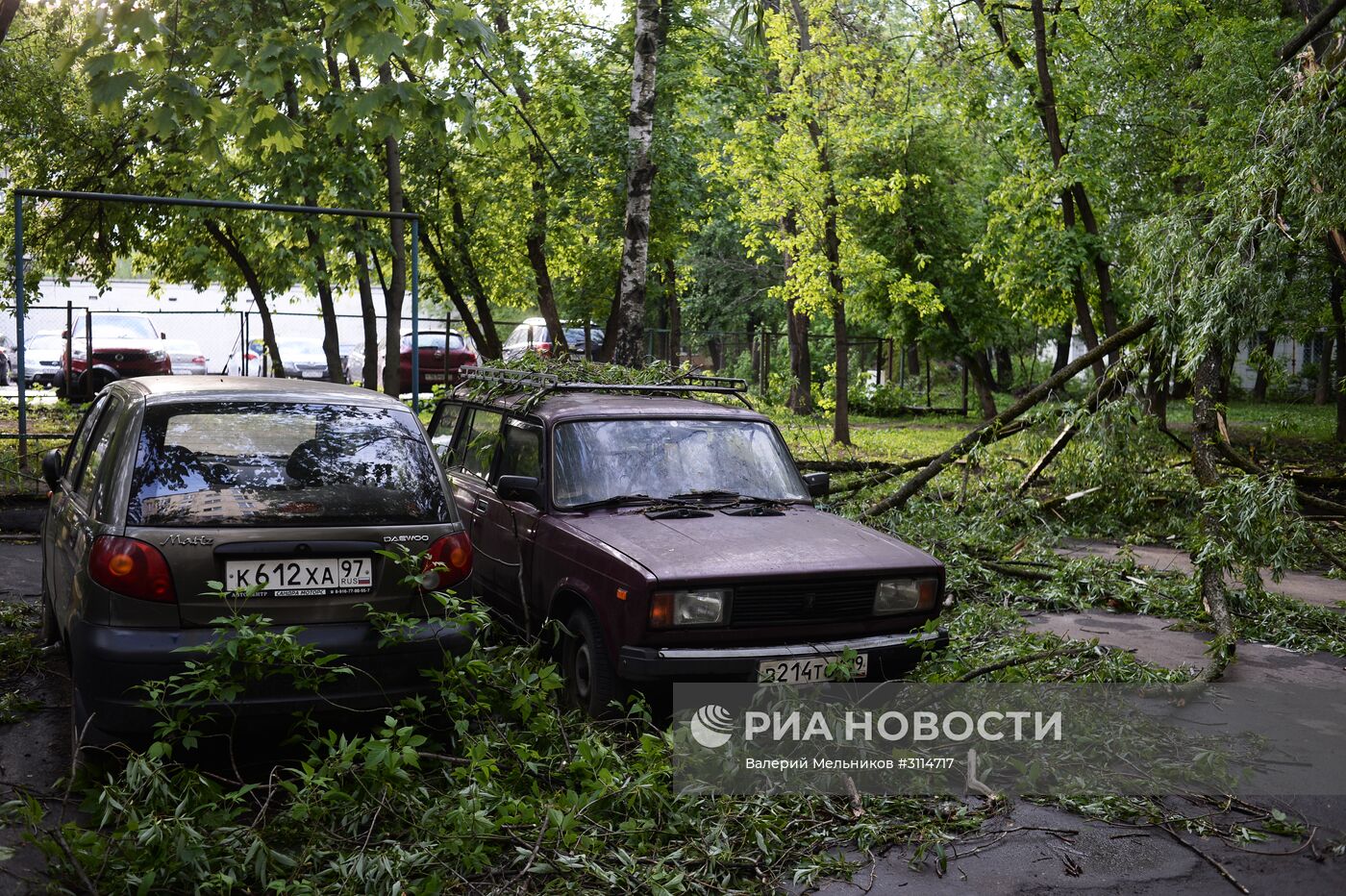 Последствия урагана в Москве