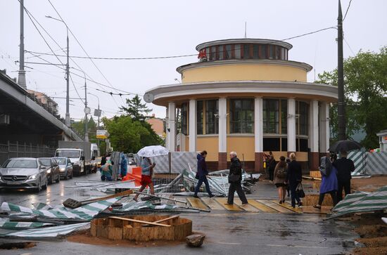 Последствия урагана в Москве