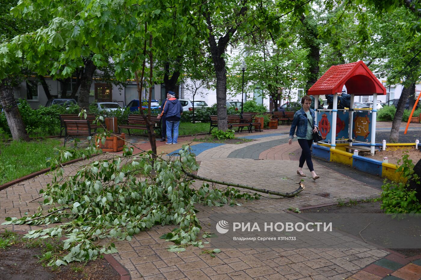 Последствия урагана в Москве