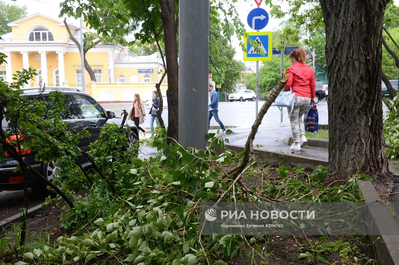 Последствия урагана в Москве