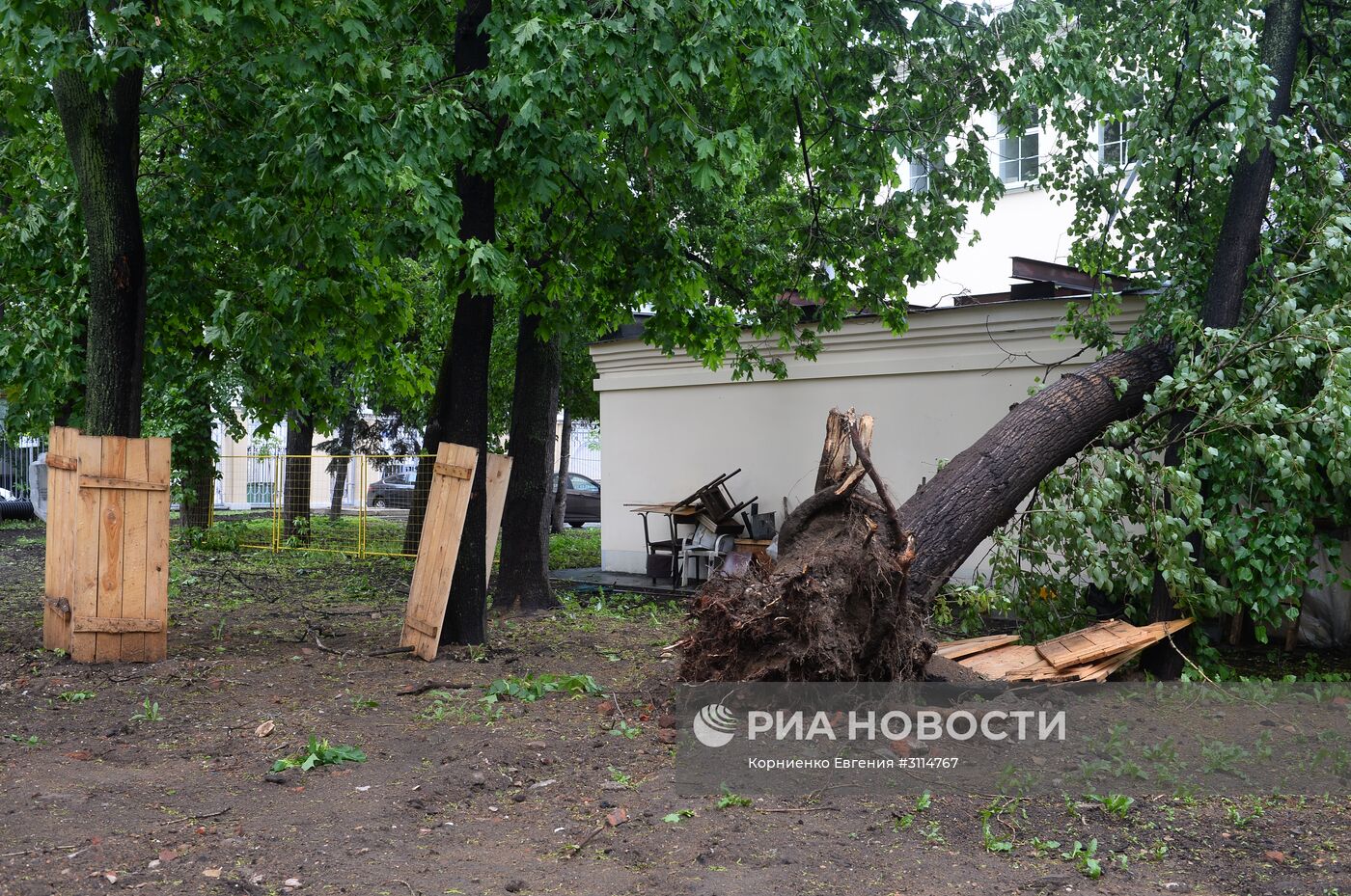 Последствия урагана в Москве