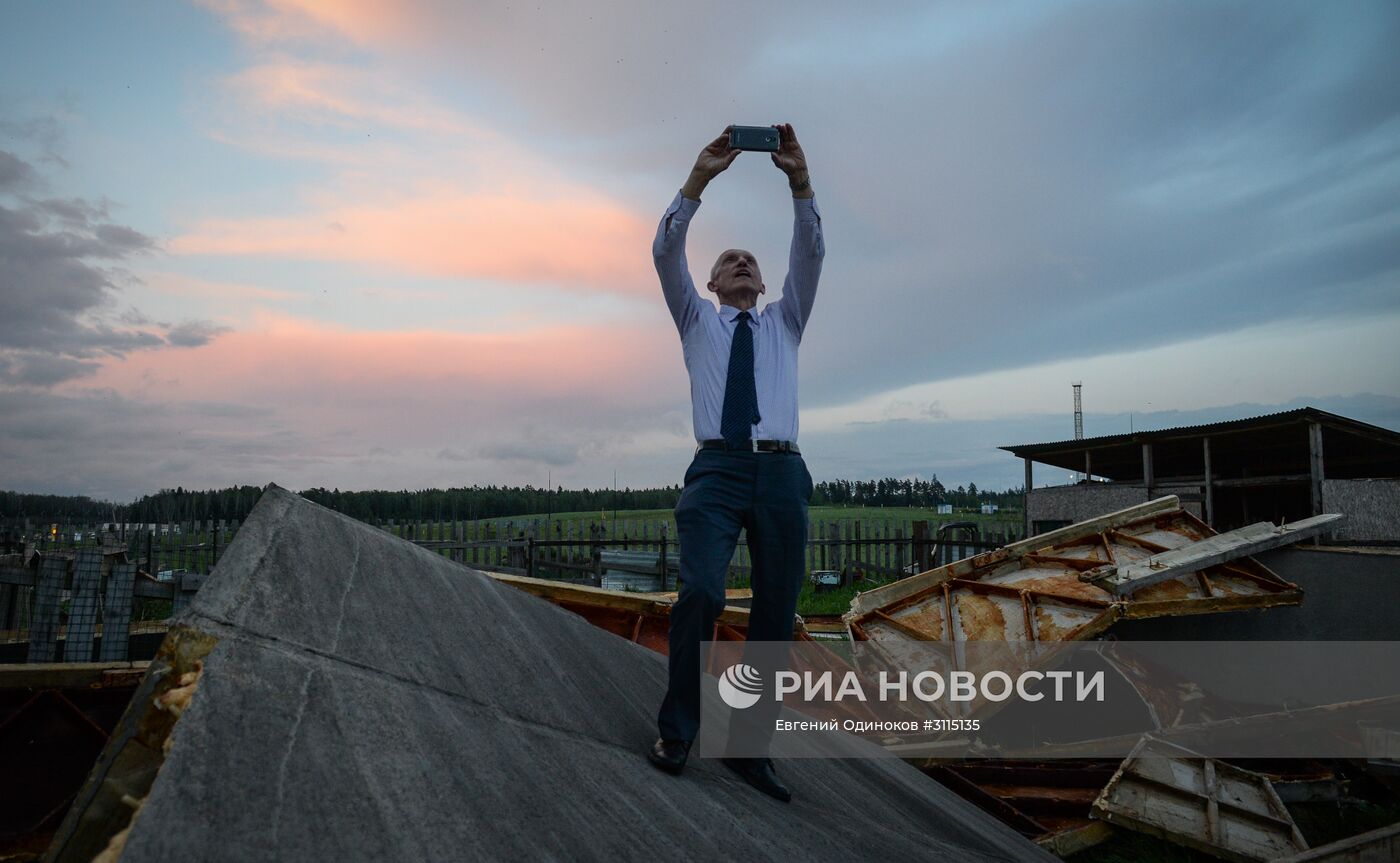 Пирамида Голода на Новорижском шоссе разрушена ураганом