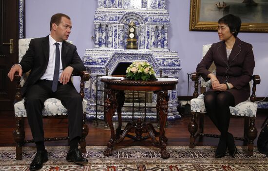 Премьер-министр РФ Дмитрий Медведев встретился с генсеком ИКАО Ф. Лю