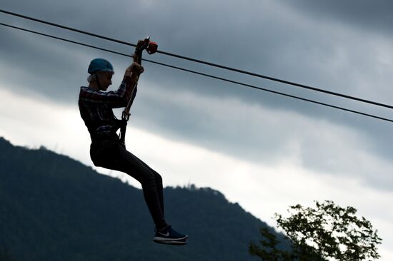 Открытие аттракциона ZipLine в Сочи