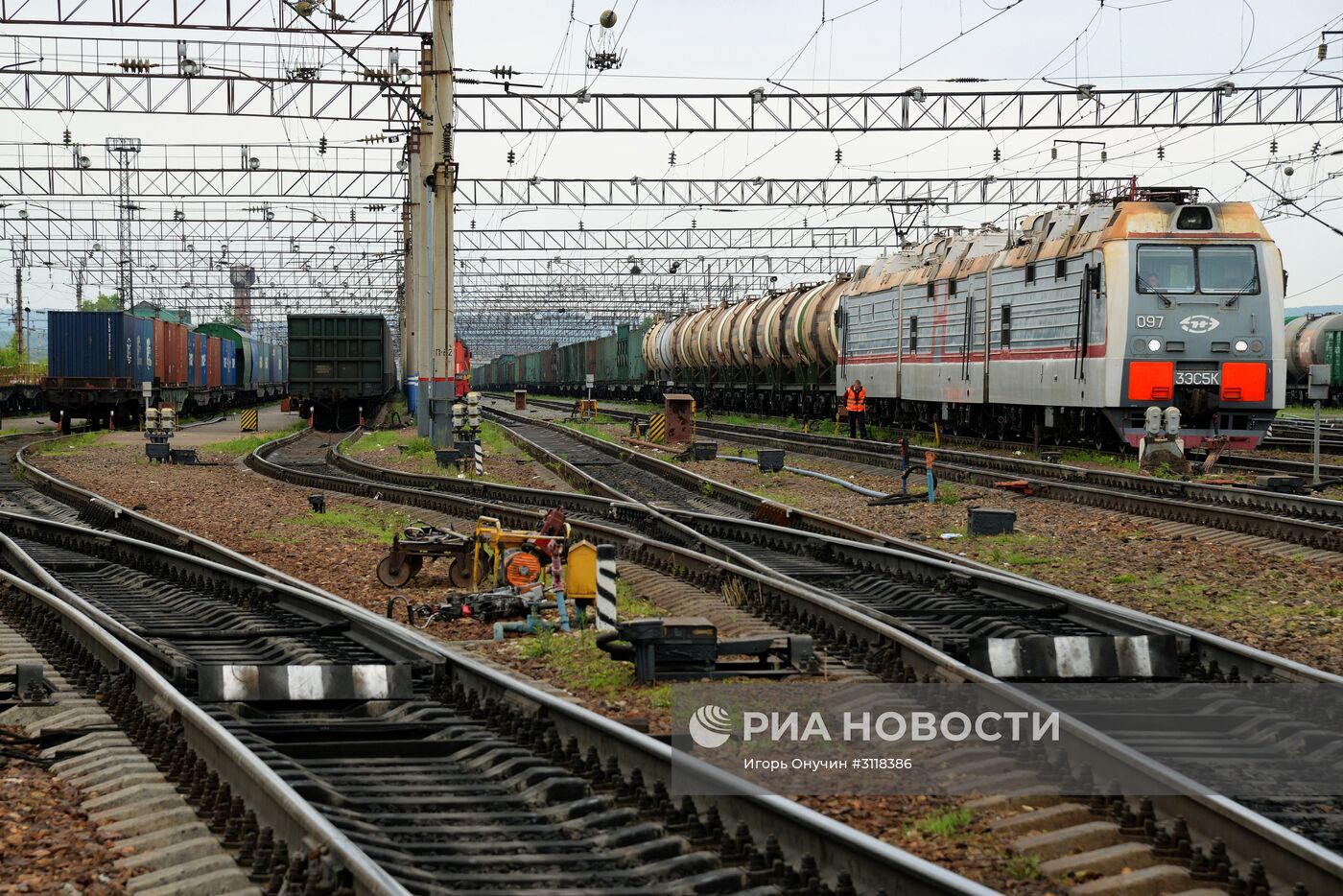 Сортировочная станция Дальневосточной железной дороги в Хабаровске